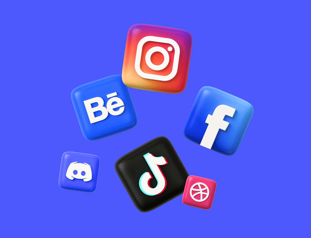 social 3d icons freebie