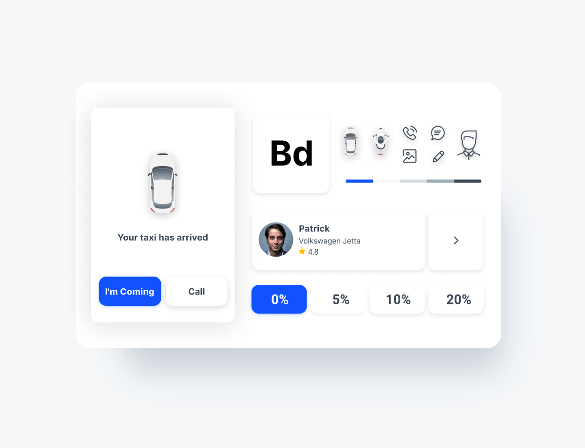 free taxi ui mobile kit