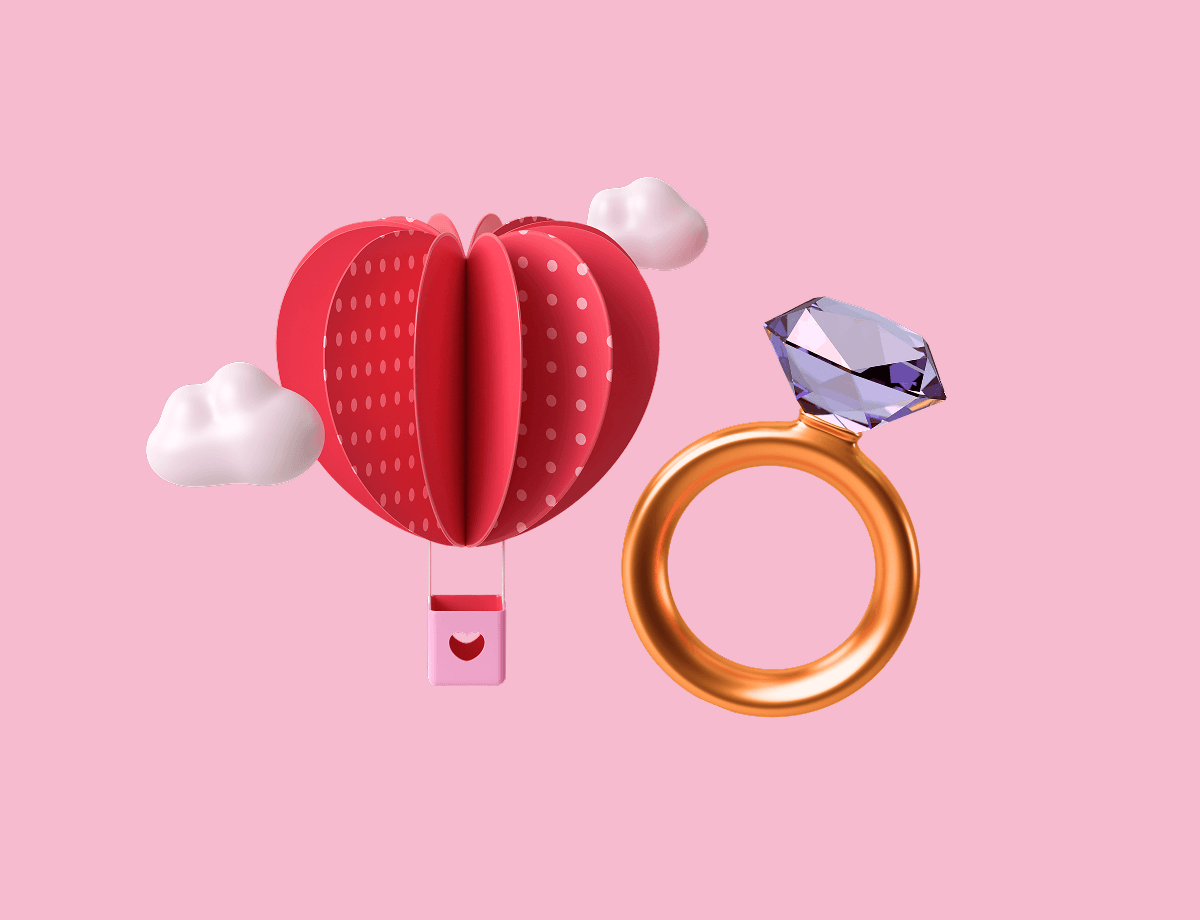 valentine's day 3d illustrations
