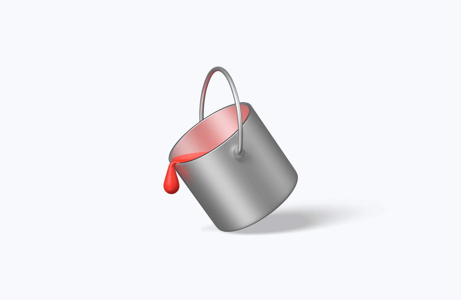 Free paint bucket 3d illustration