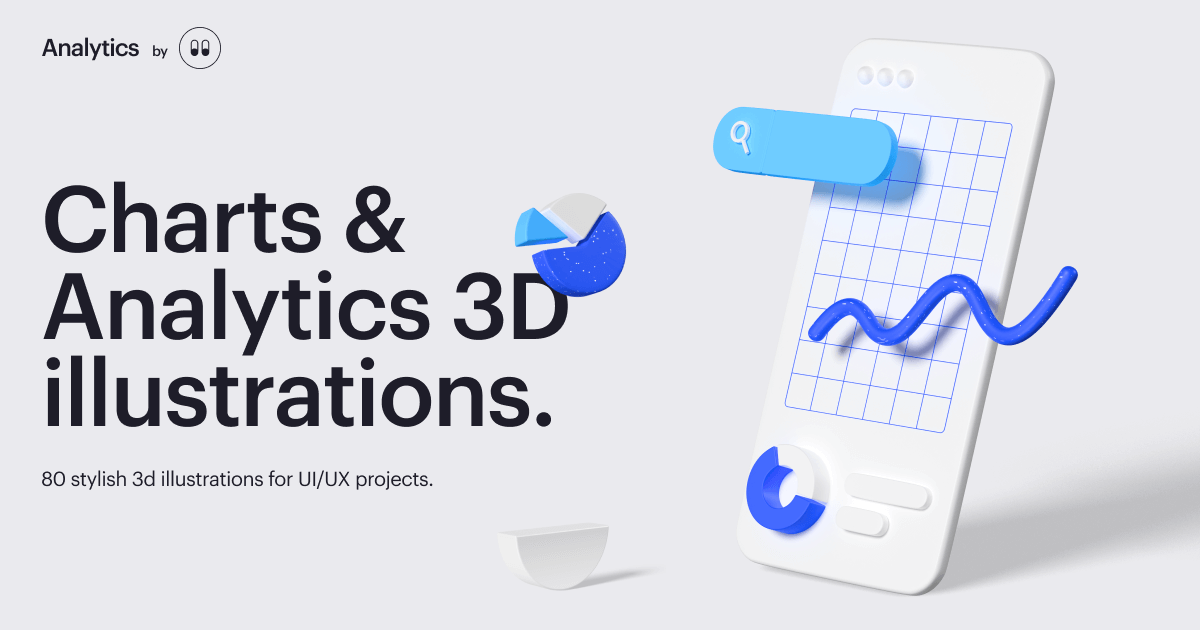 Charts & Analytics 3d illustrations — Wannathis