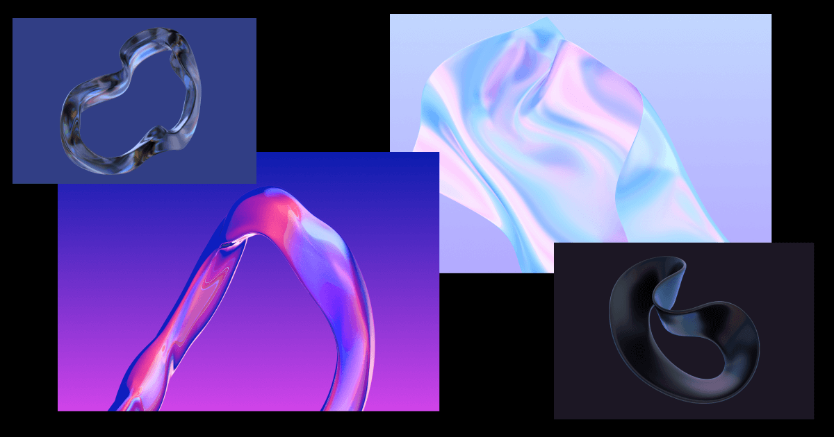 Holographic Abstract 3D Backgrounds