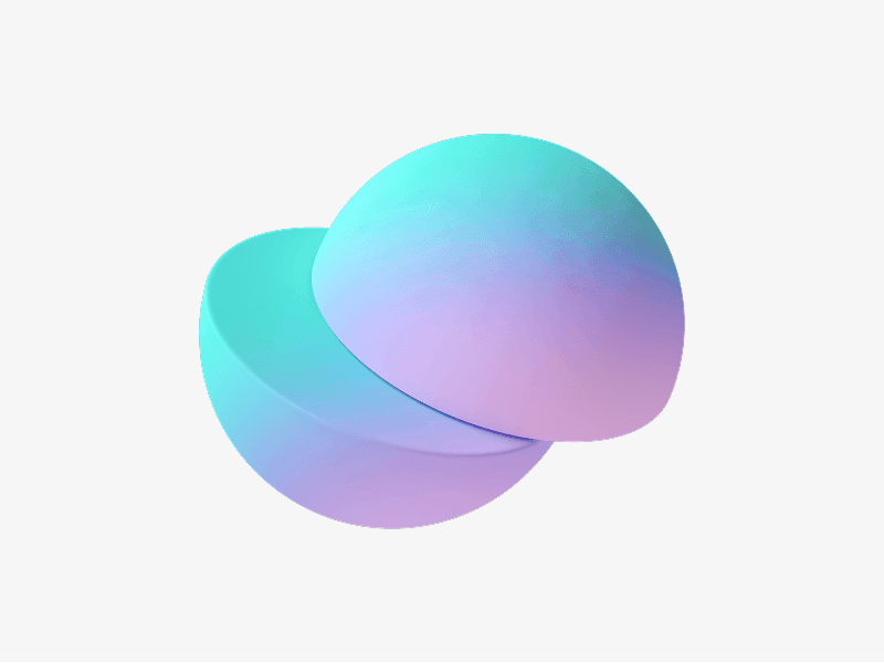 Abstract 3D overlapping shapes with soft color gradient