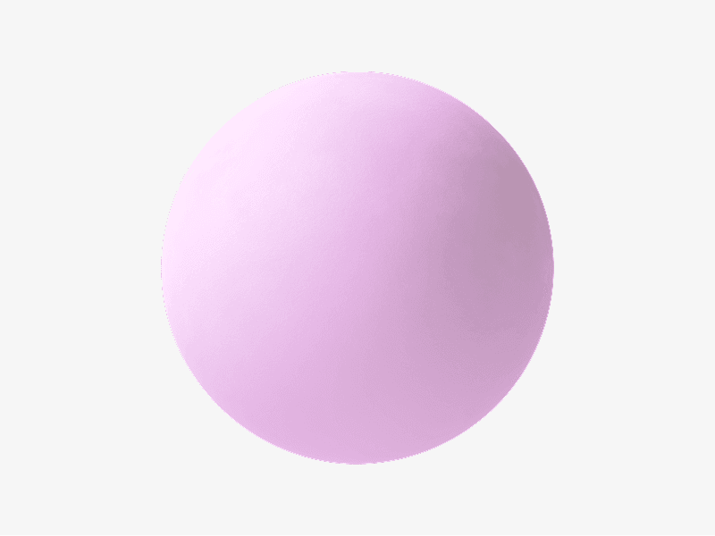 Soft pink abstract 3D sphere with smooth surface