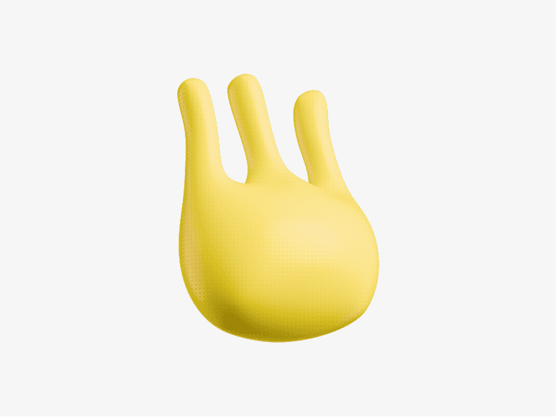 Rounded yellow abstract blob with soft smooth surface