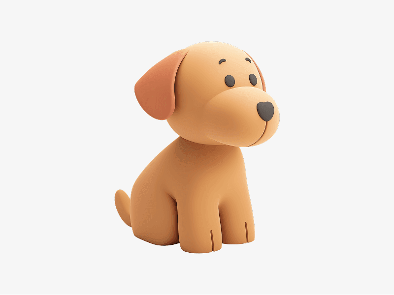 cute dog 3d character