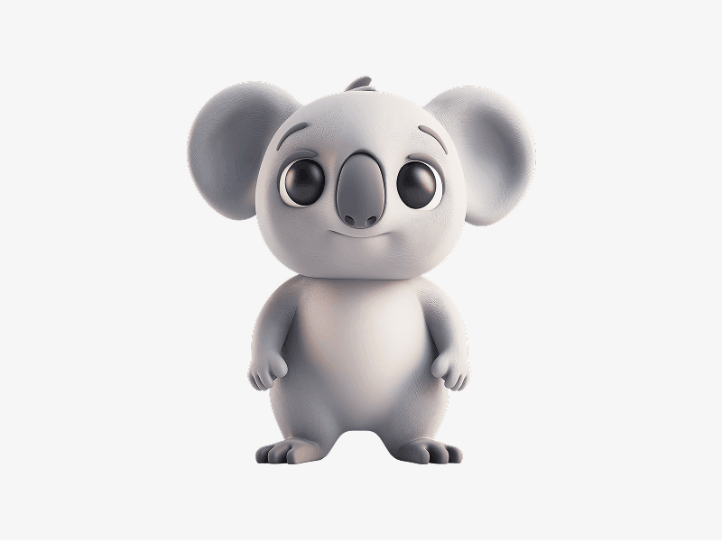 cute koala 3d character