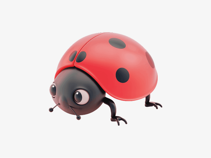 cute ladybug 3d character