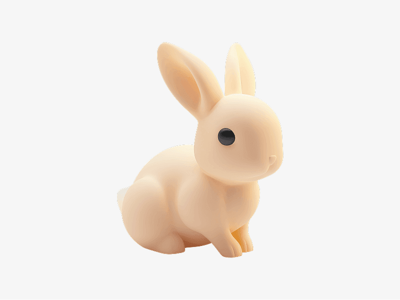 cute rabbit 3d character