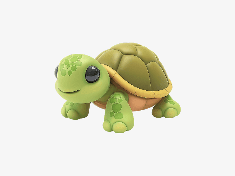 cute turtle 3d character
