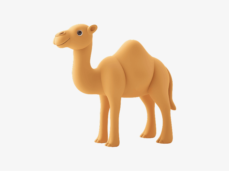 cute 3d camel character