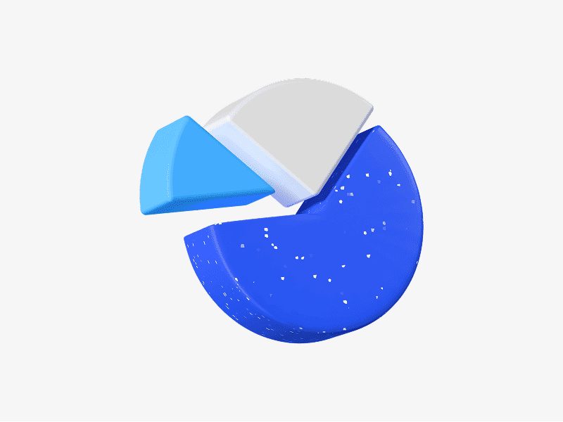 3D pie chart with separated segment