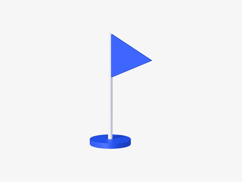 3D flag marker icon
