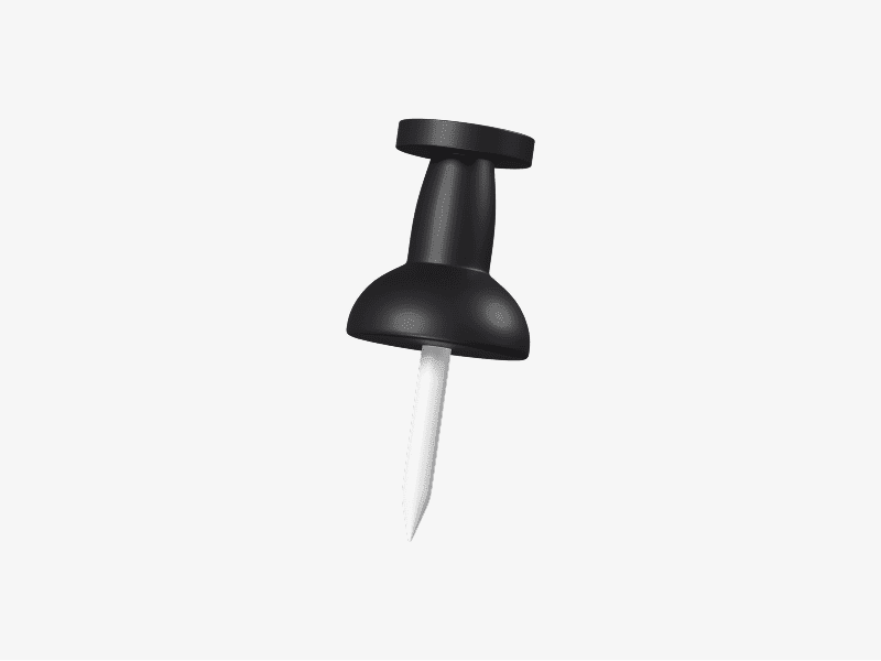 3D push pin icon