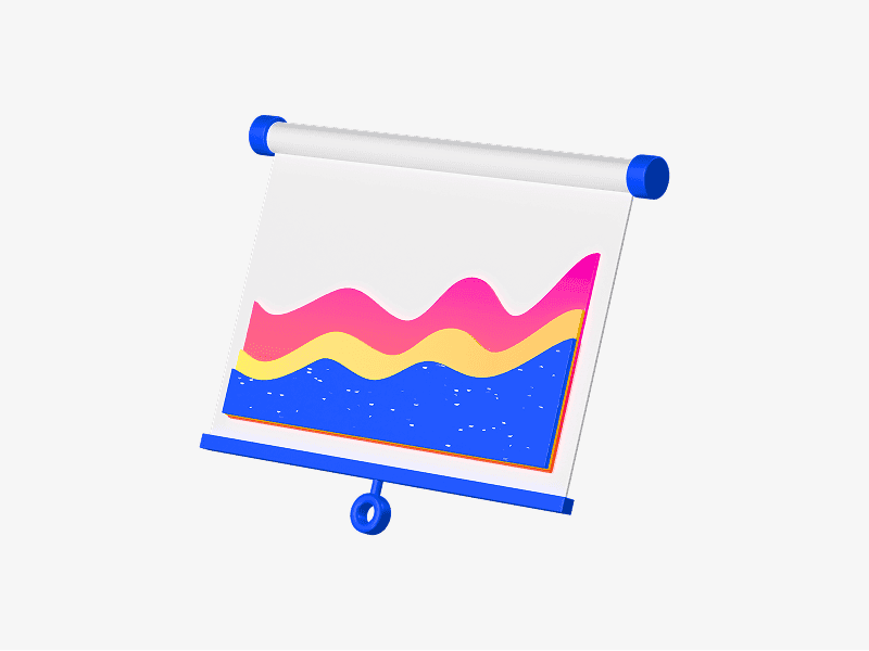 3D connected line chart