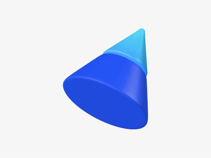 3D cone shape