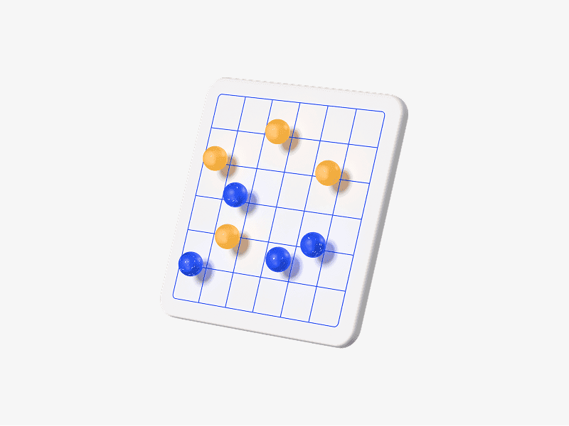 3D grid with data points