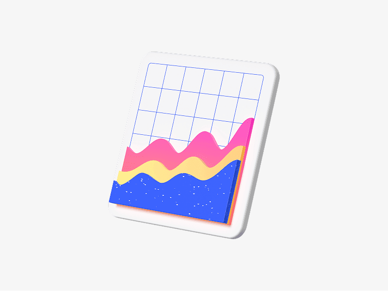 3D line chart dashboard