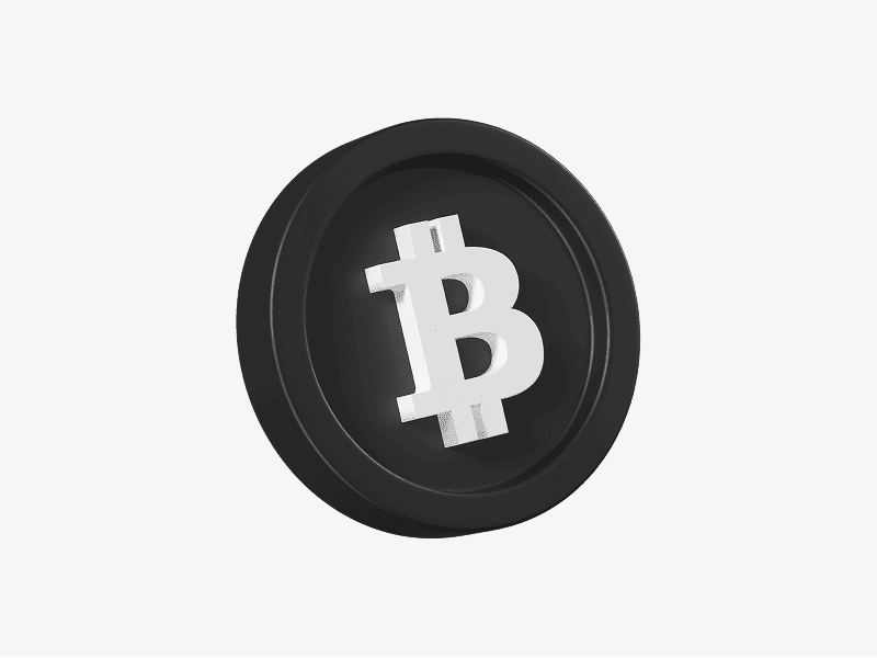 3D bitcoin coin icon