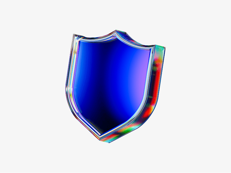 dispersed glass shield in 3d