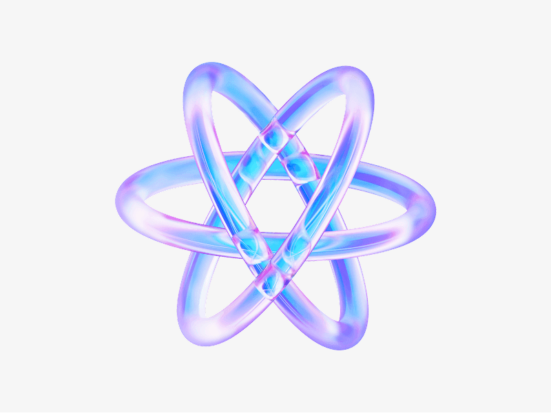 dispersed glass orbit symbol in 3d