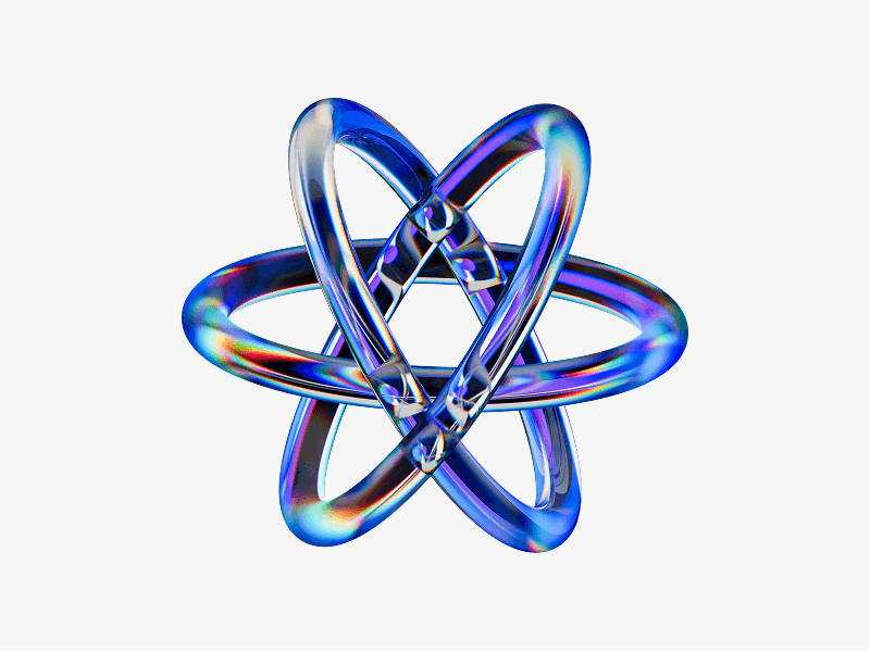 dispersed glass atom shape in 3d