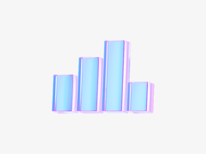 dispersed glass statistics columns in 3d