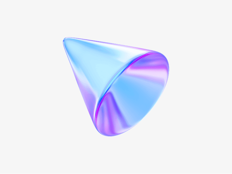 dispersed glass funnel flow shape in 3d