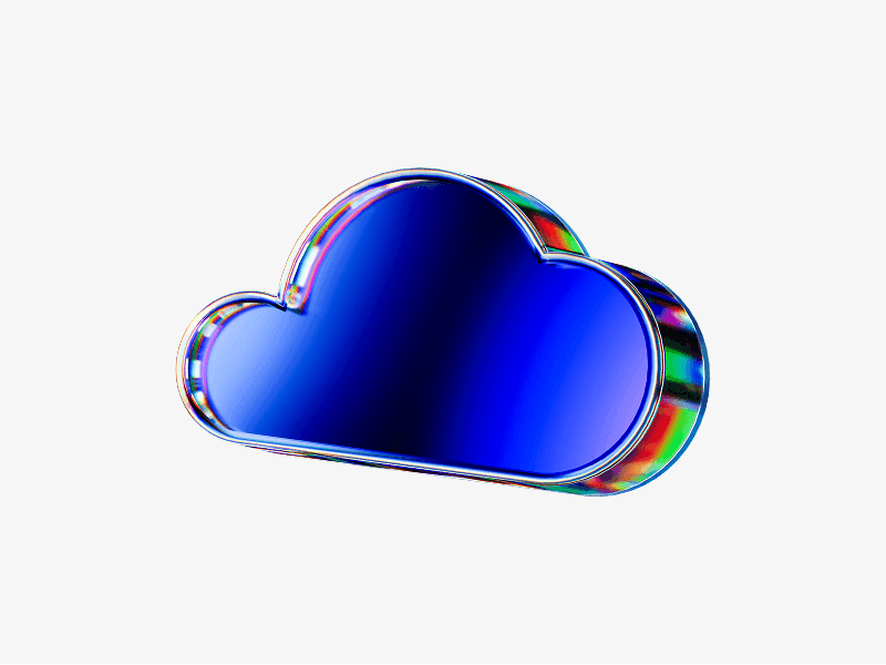 dispersed glass cloud shape in 3d