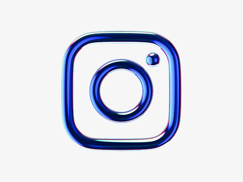 Rounded app icon frame made of glass shown as a 3D illustration