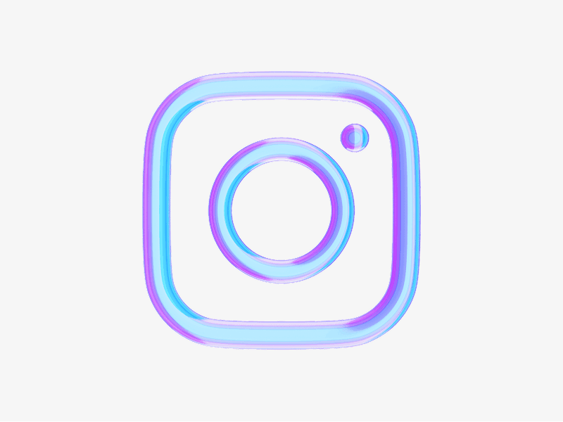 Rounded app icon outline made of glass