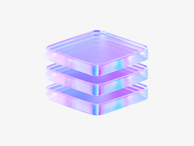 Stacked glass panels with soft reflections