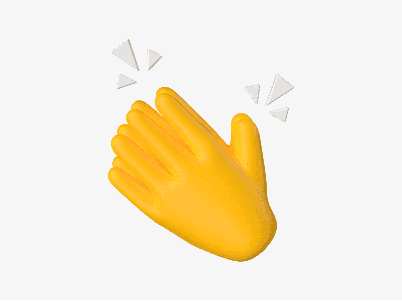 Clapping hands 3D emoji illustration