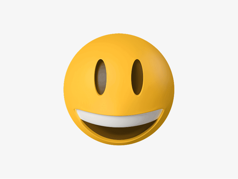 Smiling face 3D emoji illustration