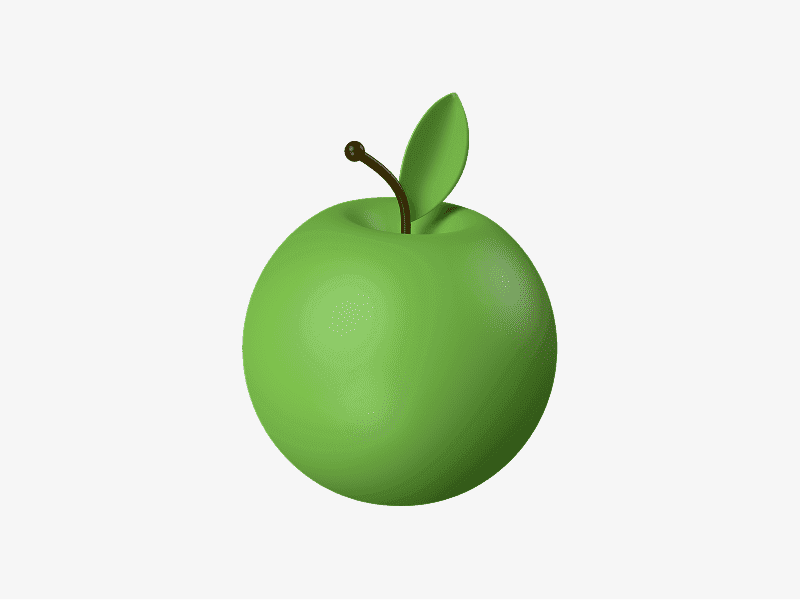 Apple 3D emoji illustration