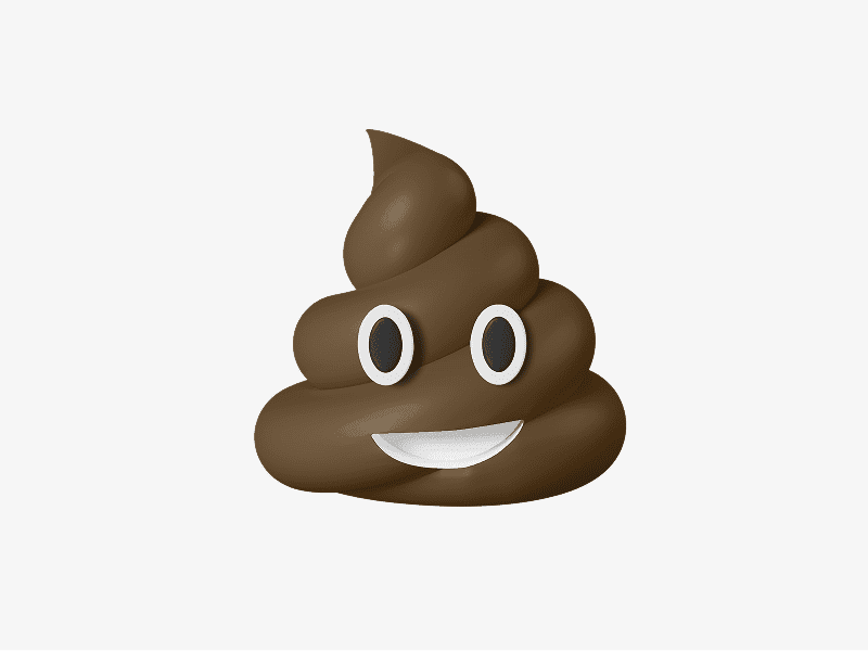 Pile of poo 3D emoji illustration