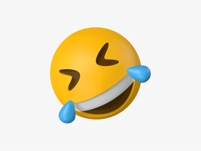 Laughing face with tears 3D emoji illustration