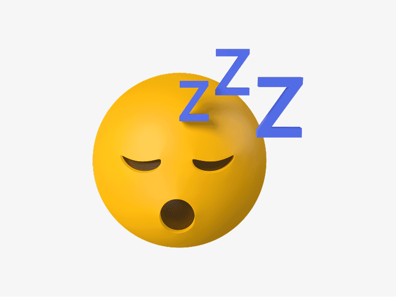 Sleeping face 3D emoji illustration