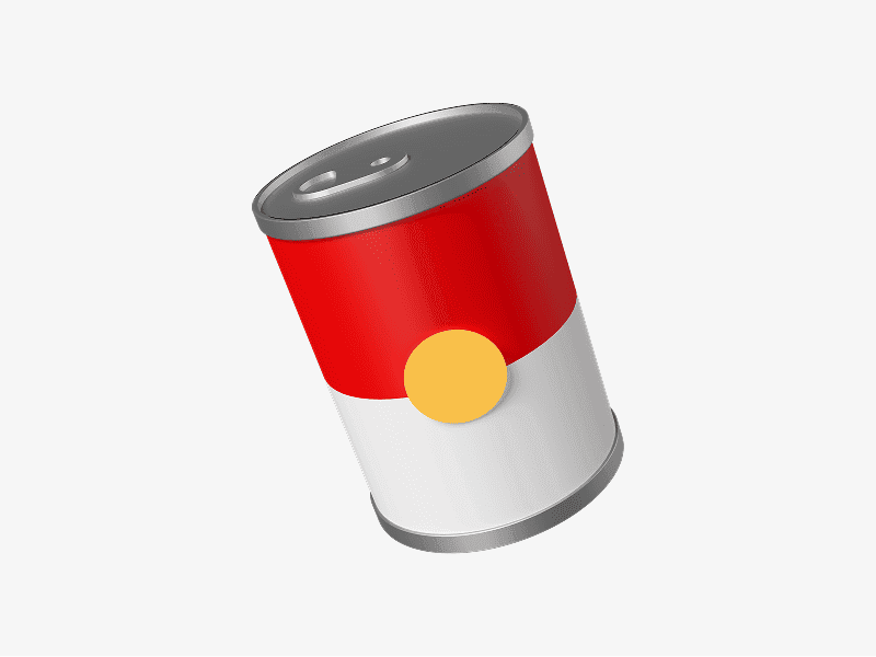 Soda can 3D emoji illustration