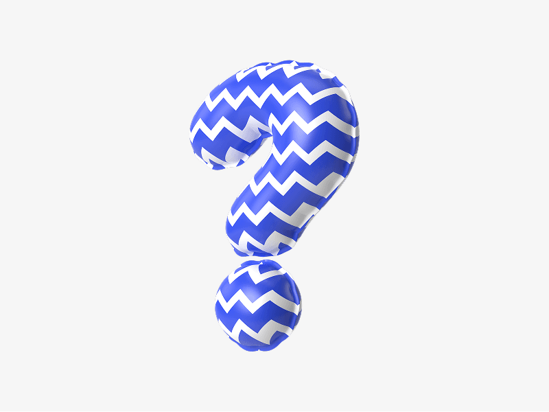 Inflatable question mark