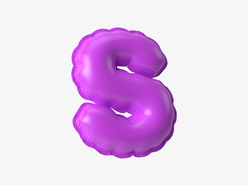 Inflatable letter S