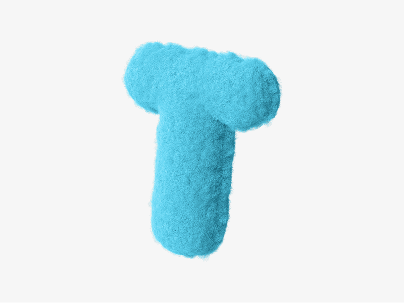 Fuzzy letter T