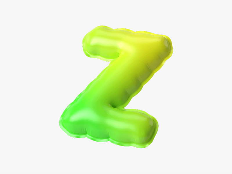 Inflatable letter Z
