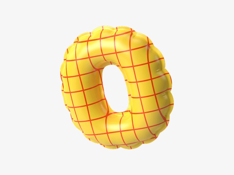 Inflatable number zero