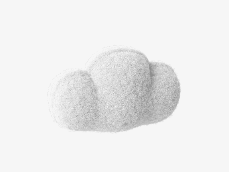 Inflatable cloud in 3D style
