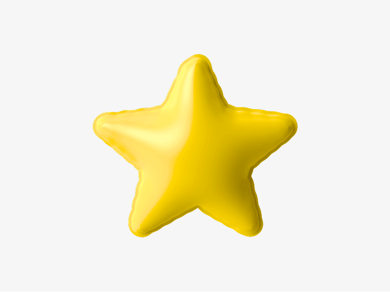 Inflatable star in 3D style