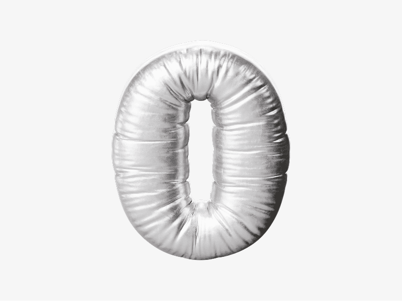 Blue inflatable bubble cluster shown as a soft 3D shape
