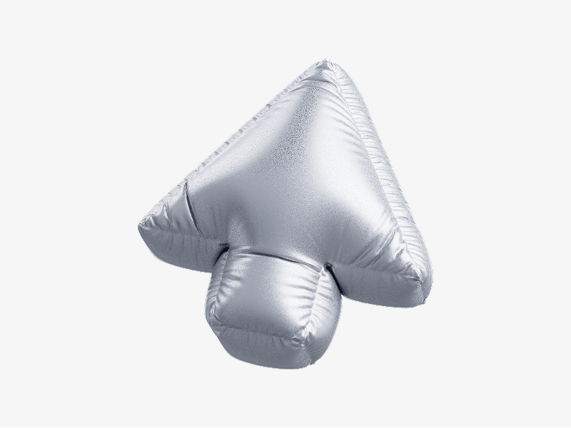 inflatable abstract spade shape in 3d