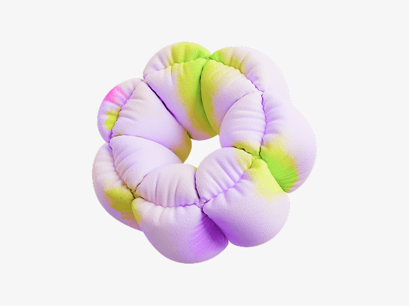 inflatable abstract twisted ring shape in 3d