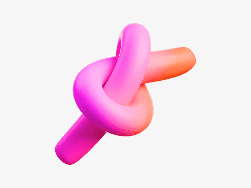 inflatable abstract knot shape in 3d